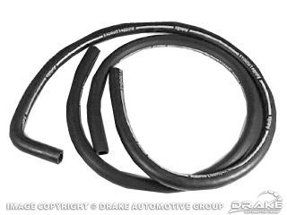 1971 MUSTANG CONCOURSE HEATER HOSE W/AC YELLOW STRIPE