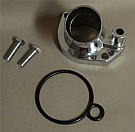 1964-1973 MUSTANG THERMOSTAT HOUSING, CHROME, O-RING STYLE